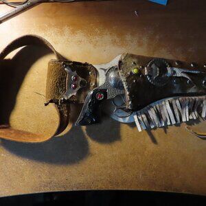 Vintage Hubley Cap Gun W/Leather Holster